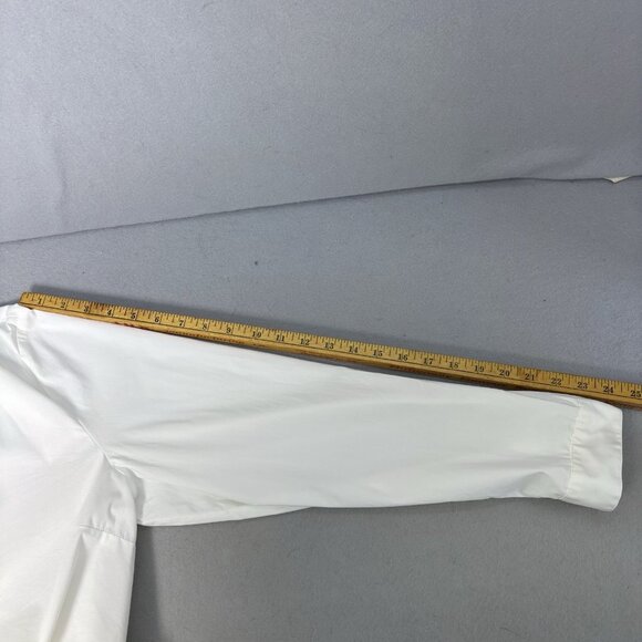 J Jill Long Sleeve WHITE SHIRT COLLECTION Blouse Tie Front XL Casual Work Staple - Picture 9 of 12